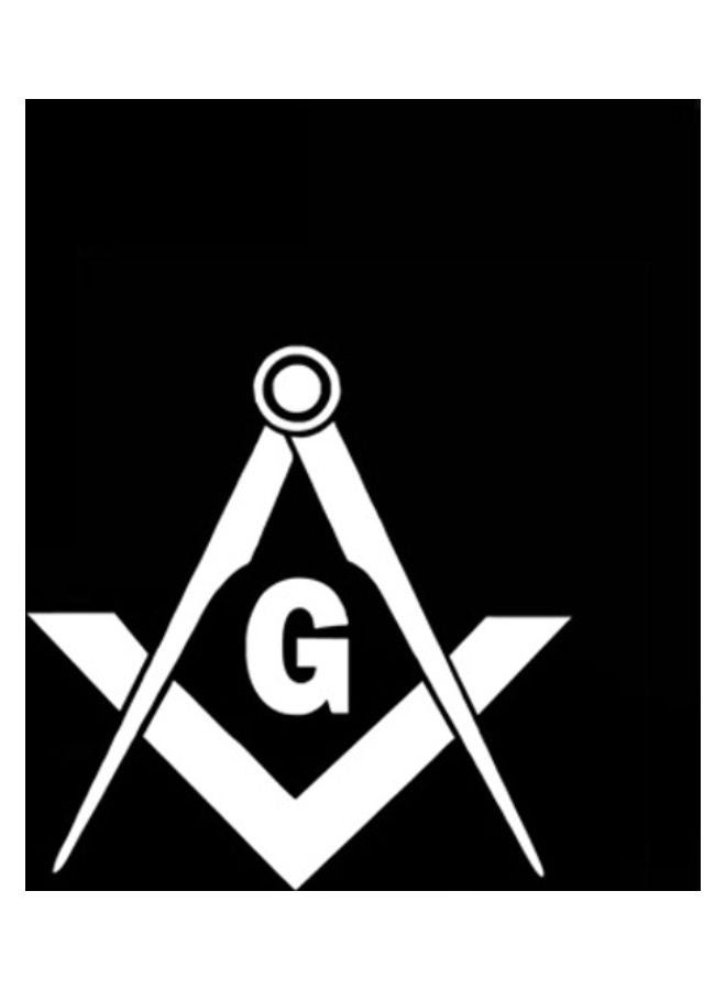 "ملصق مربع الشكل بتصميم عصري على شكل بوصلة عليها عبارة "Masonic Freemason" لديكور السيارة والشاحنة" - Image 1