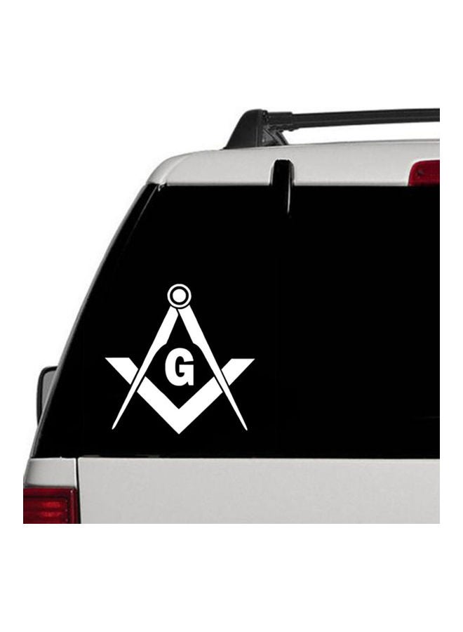 "ملصق مربع الشكل بتصميم عصري على شكل بوصلة عليها عبارة "Masonic Freemason" لديكور السيارة والشاحنة" - Image 3