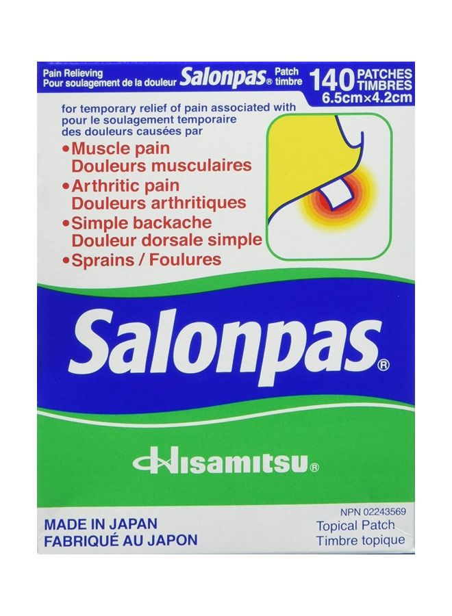 Salonpas - Patches 140 Pieces- 6.5 X 4.2 Cm - Image 1