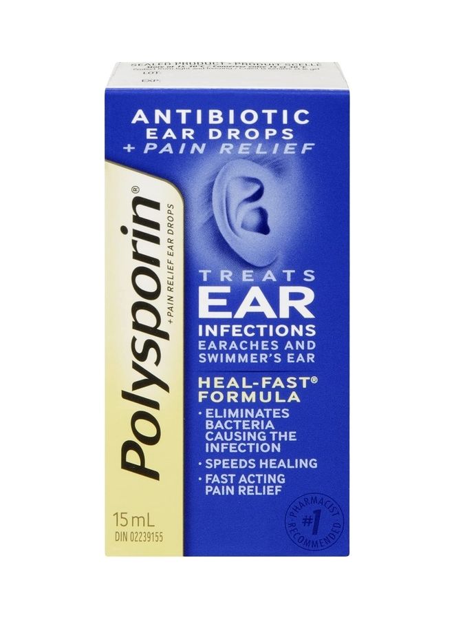Polysporin - Pain Relief Antibiotic Ear Drops - Image 1