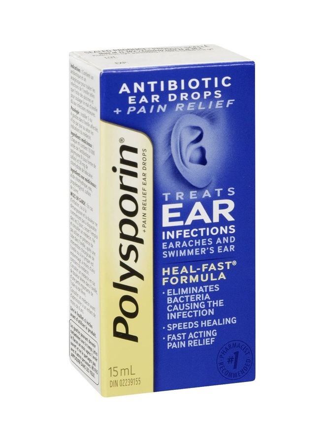 Polysporin - Pain Relief Antibiotic Ear Drops - Image 1