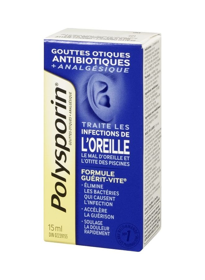 Polysporin - Pain Relief Antibiotic Ear Drops - Image 1