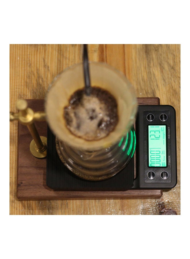 Generic - Accurate Electric Kitchen Scale,Coffee Scale with Timer High-precision Kitchen Scale Mini Electronic Platform Scale Food Weighing Scale 5kg/0.1 Black 23*5*15cm - Image 1