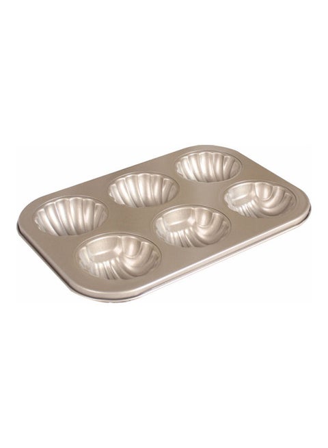 6/12 Piece Superior Carbon Steel Non-Stick Cake Bakeware Multiple Pattern Doughnut Banana Minnow Cat Claw Round Baking Mould multicolour 26.5*2.7*18.5cm
