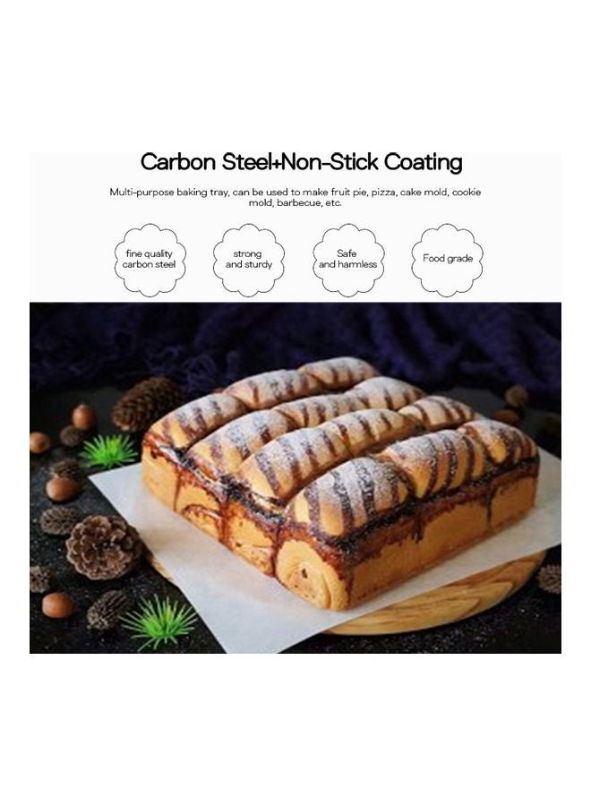 Baking Tools Non-stick 8 Inch Square Deep Baking Tray Square Pizza Mold Special Cake Mold for Oven Black 23*4.8*23cm  - Image 2