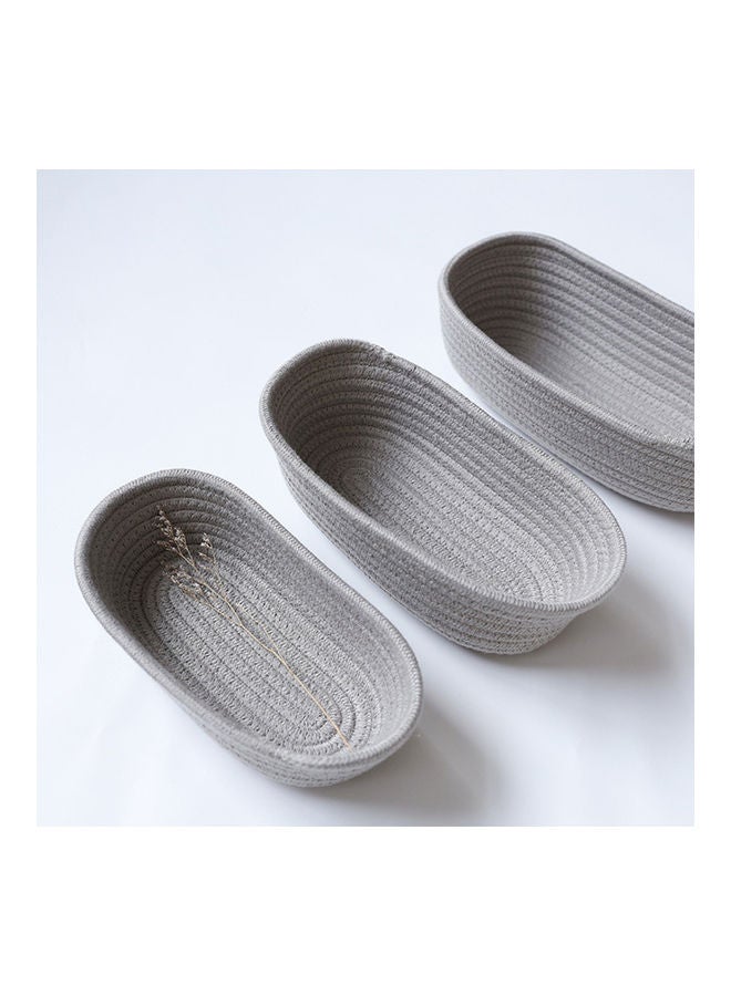 Tabletop Ship Type Cotton Thread Storage Basket for Cosmetics Organize Beige 33*33*33cm - Image 4