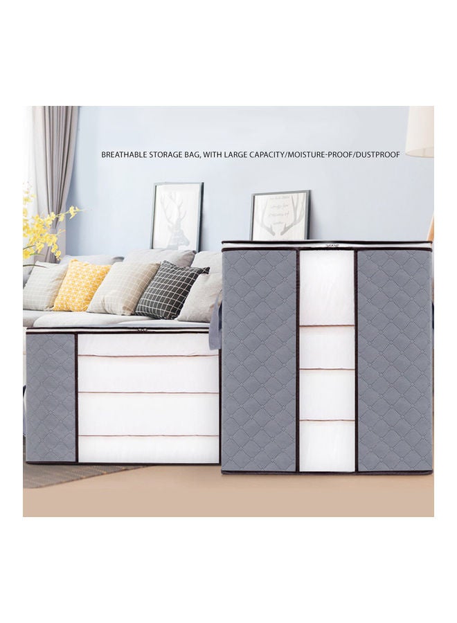 Large Clothes Storage Box with Cap Moistureproof Non-woven Bag Quilt Luggage Sundries Organizer purple 28*28*28cm - Image 5