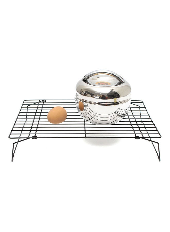 Generic - Cooling Rack 3 Layers Stackable Saving Space Cake Stand Black 35*5.5*25cm - Image 1