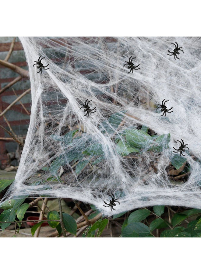 Realistic Stretchy Cobweb Spider Web Halloween Party White 20 x 10 x 20cm