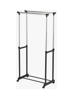DOUBLE POLE Stainless Steel Garment Organizer Silver/Black  - Image 2