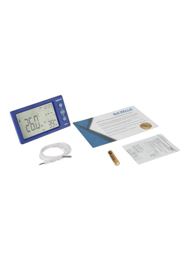 Gazelle Big Digit Temperature Humidity Meter Blue/Clear - Image 4