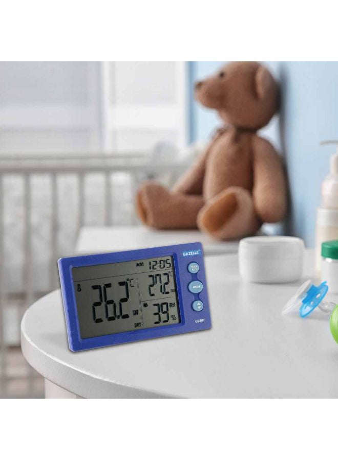 Gazelle Big Digit Temperature Humidity Meter Blue/Clear - Image 5