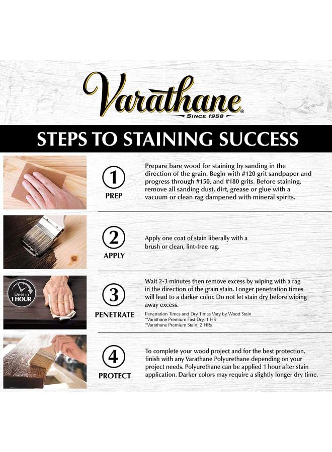 RUST-OLEUM Varathane Premium Fast Dry Wood Stain Ebony 946ml - Image 3