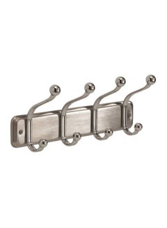 InterDesign Wallmount Hook Rack Silver 9.4x10.67x56.13cm 