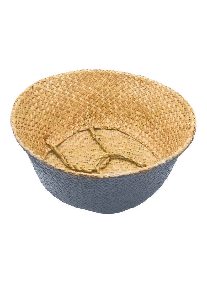 Seagrass Weaving Foldable Home Storage Bucket Toy Sundries Clothes Plants Basket Primary Color 20*10*20cm - Image 5