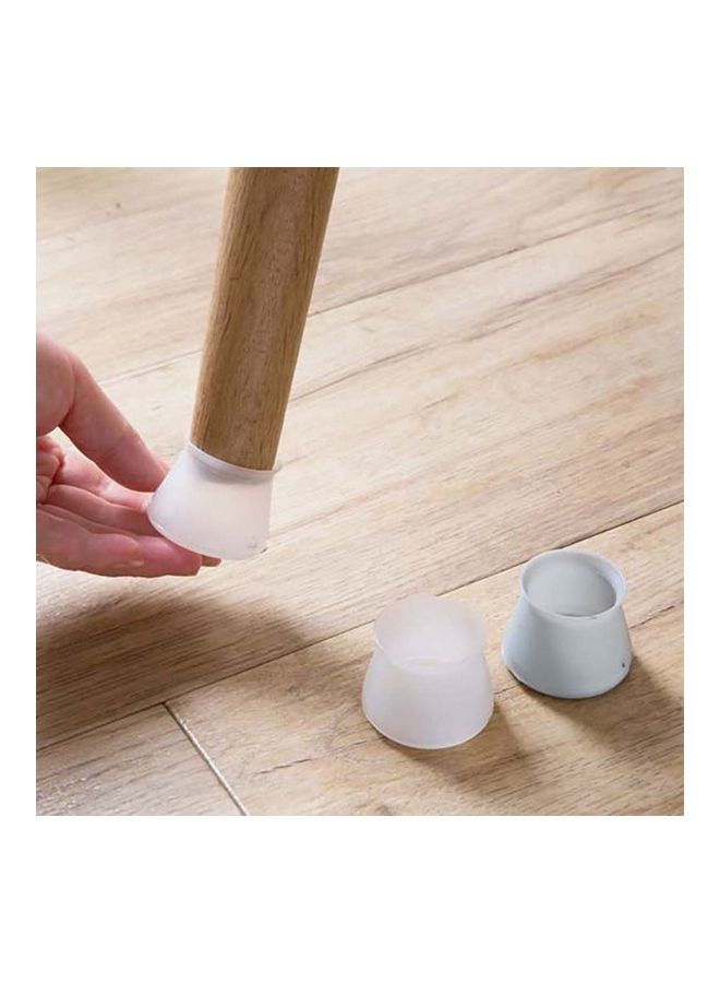 4Pcs Universal Silicone Anti-Scratch Desk Chair Leg Cover Foot Cap Protector Transparent Color 20*10*20cm - Image 4