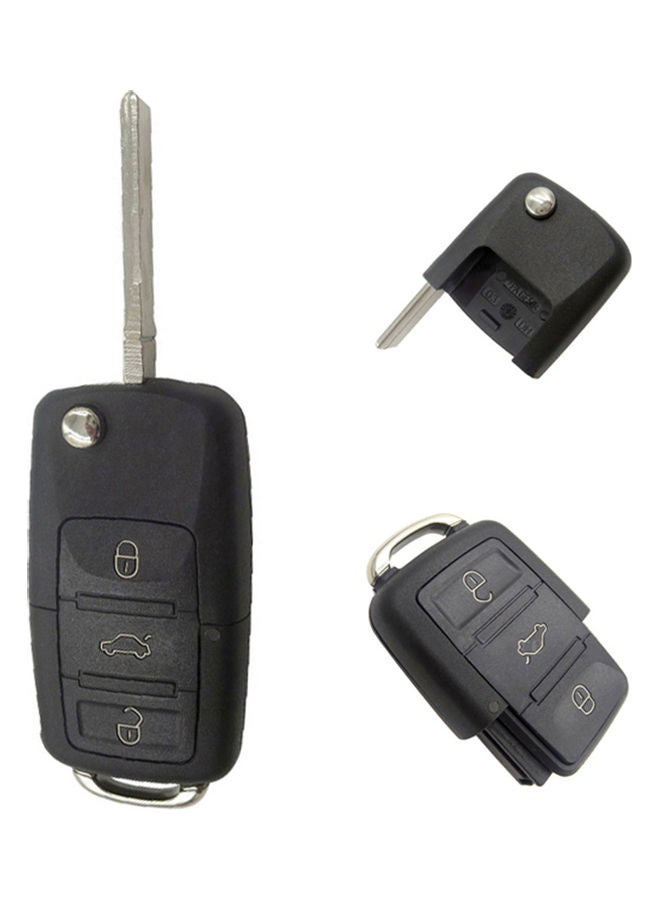 Generic - 434MHz 3 Buttons Car Vehicle Uncut Remote Key Case Fob with ID48 Chip for black 20*10*20cm - Image 1