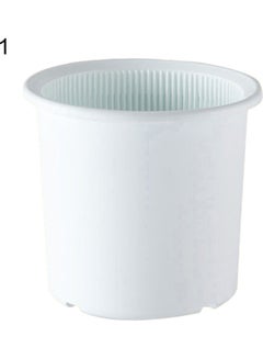 Slotted Orchid Flower Garden Inner Outer Pot Planter Tray Tabletop Ornament White Pots 20*10*20cm