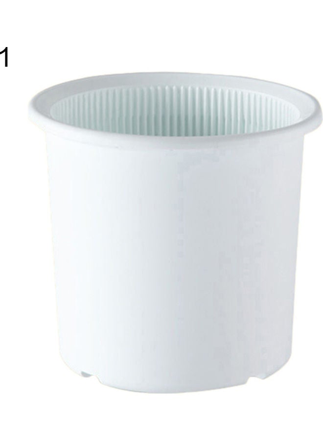 Generic - Slotted Orchid Flower Garden Inner Outer Pot Planter Tray Tabletop Ornament White Pots 20*10*20cm - Image 1