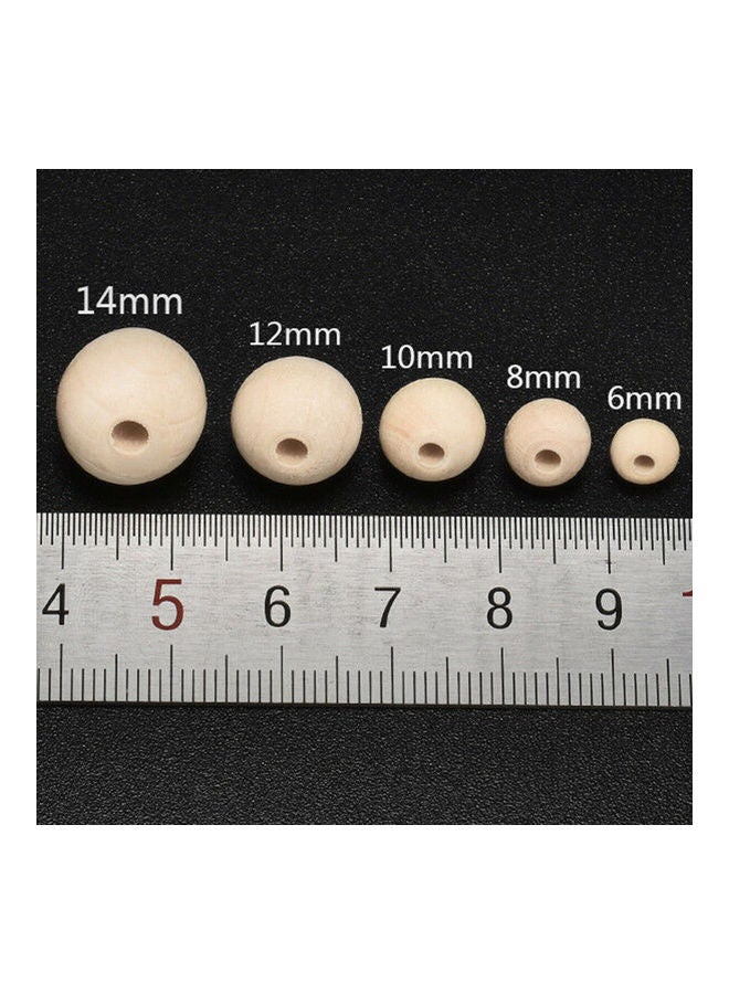 100Pcs 6/8/10/12/14mm Wooden Loose Beads for DIY Jewelry Earring Bracelet Craft brown 20*10*20cm  - Image 3