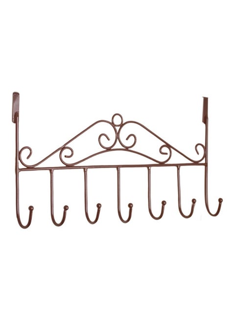 Bag Towel Coat Clothes Hat Over Door Hanger 5-Hook Bathroom Hanging Rack Holder Bronze 20*10*20cm