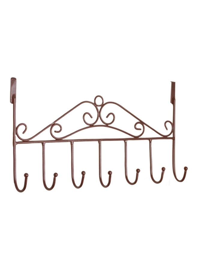 Generic - Bag Towel Coat Clothes Hat Over Door Hanger 5-Hook Bathroom Hanging Rack Holder Bronze 20*10*20cm - Image 1