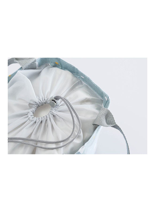 حقيبة غداء معزولة حراريا لتخزين الطعام أثناء التنزه مزودة بجيب برباط وسعة كبيرة رمادي فاتح 20*20*20سم - Image 2