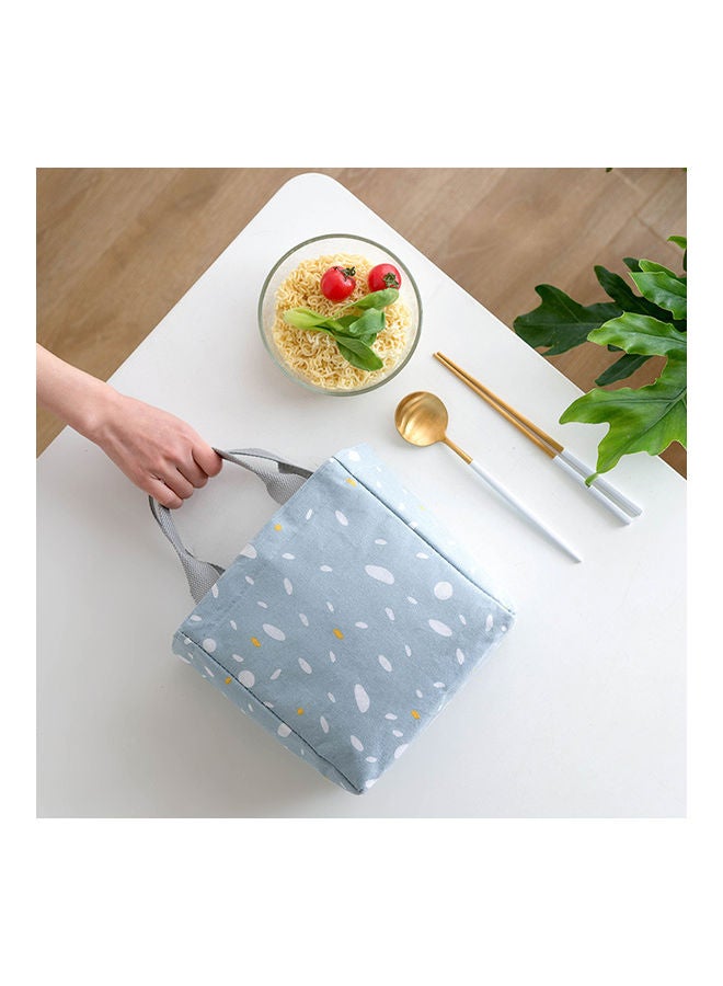 حقيبة غداء معزولة حراريا لتخزين الطعام أثناء التنزه مزودة بجيب برباط وسعة كبيرة رمادي فاتح 20*20*20سم - Image 5