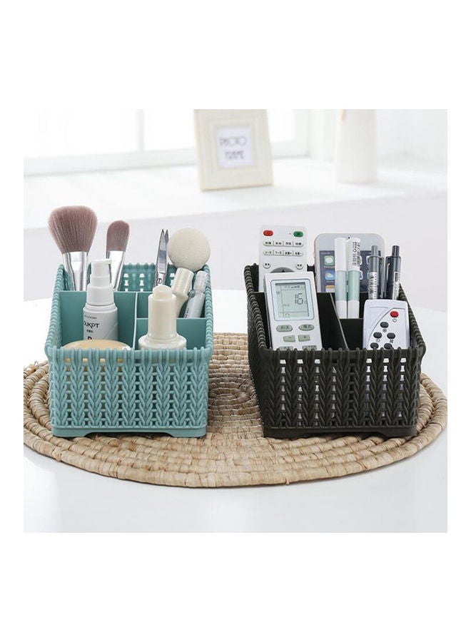 Home Office Storage Container Box Hollow Makeup Desktop Sundries Storage Basket beige 13*13*13cm  - Image 2