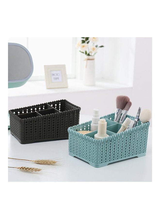 Home Office Storage Container Box Hollow Makeup Desktop Sundries Storage Basket beige 13*13*13cm  - Image 4