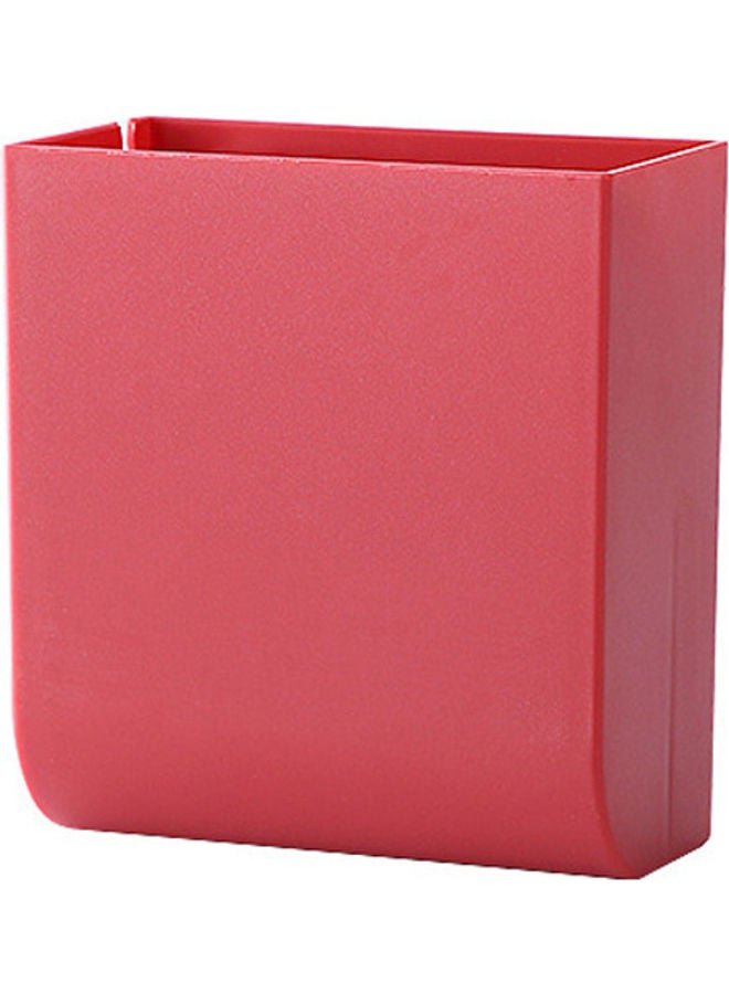 Wall Hanging Storage Box Multifunction Remote Control Storage Case Mobile Phone Plug Holder Stand Container red 11*11*11cm - Image 1