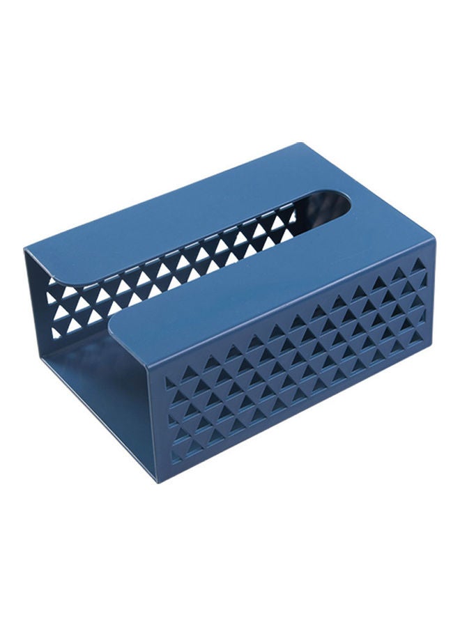 Wall-mounted Paper Towel Holder Toilet Tissue Box Paper Storage Organizer Dark blue 20*20*20cm  - Image 1