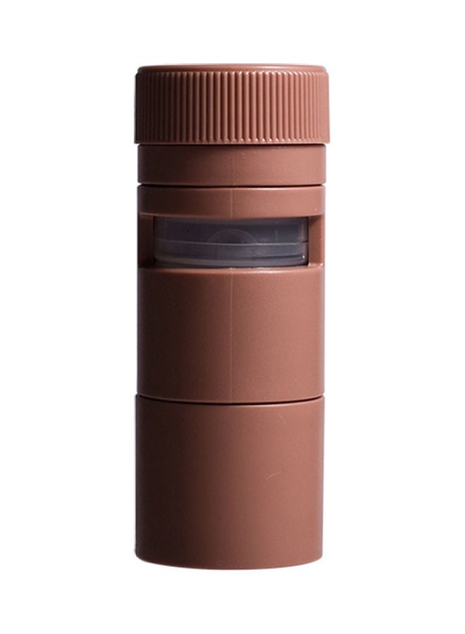 Generic Multi-function Pills Holder Divider Portable Pills Storage Sealing Box for Travel brown 13*13*13cm  - Image 1