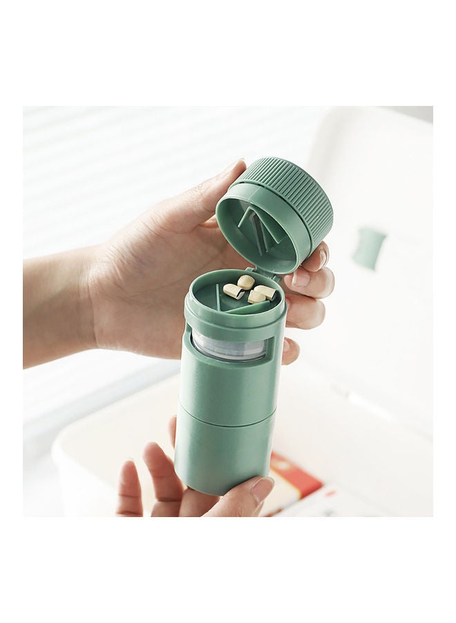 Generic Multi-function Pills Holder Divider Portable Pills Storage Sealing Box for Travel brown 13*13*13cm  - Image 3