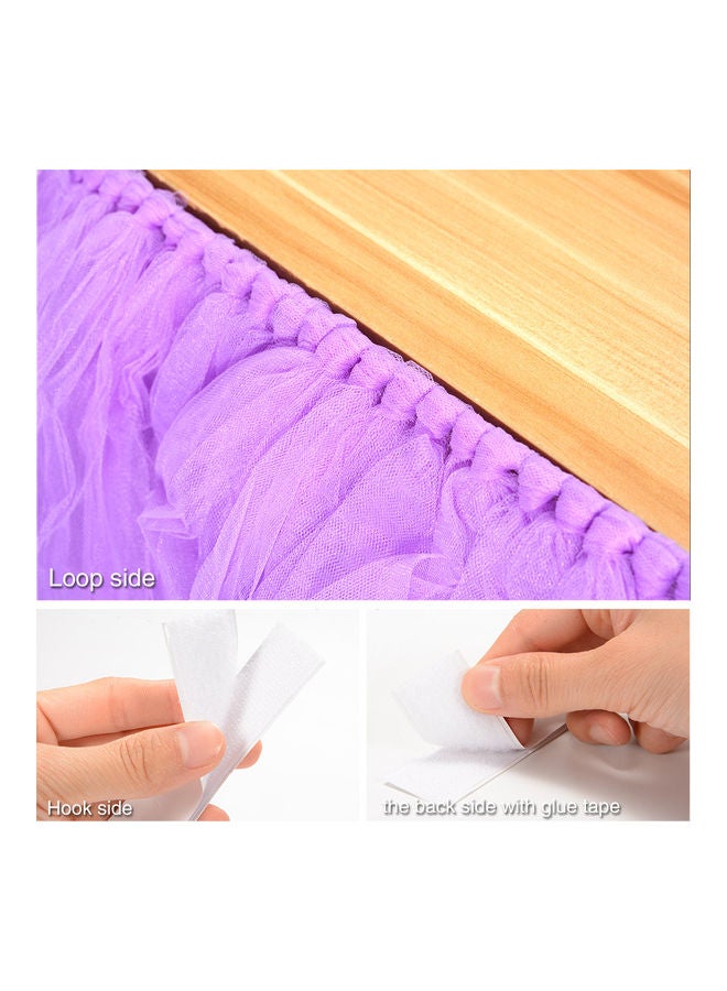 Romantic Wedding Party Birthday Supply Dessert Station Gauze Decoration Table Skirts Light Purple 37*37*37cm - v1604762681/N41908022A_3