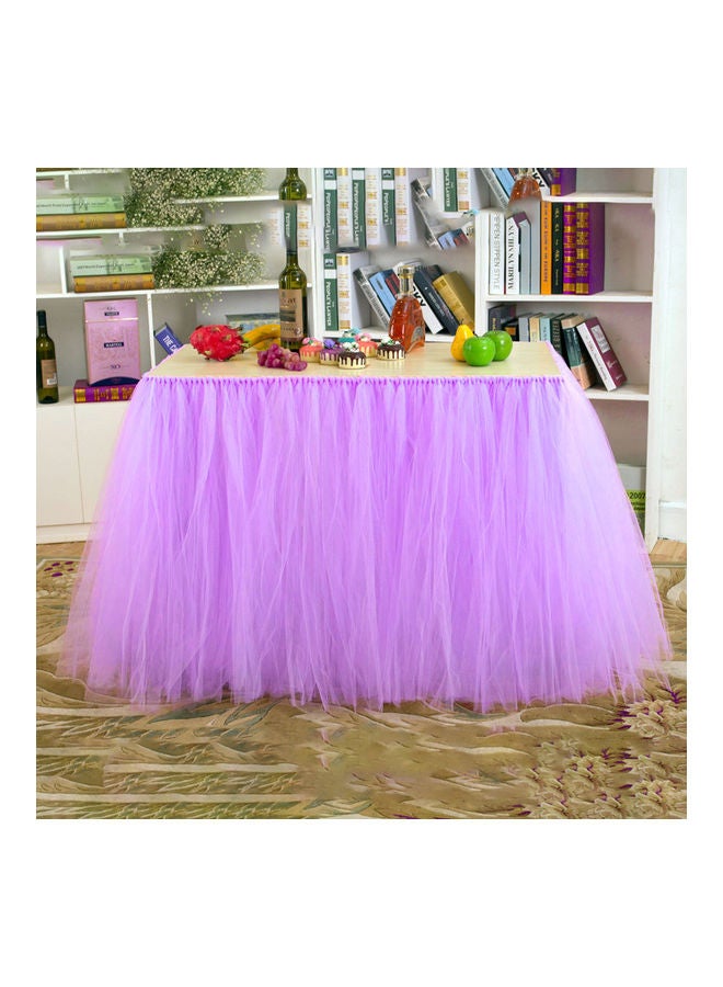 Romantic Wedding Party Birthday Supply Dessert Station Gauze Decoration Table Skirts Light Purple 37*37*37cm - Image 4