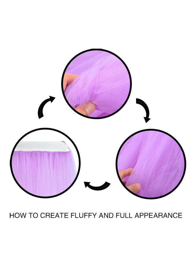 Romantic Wedding Party Birthday Supply Dessert Station Gauze Decoration Table Skirts Light Purple 37*37*37cm - Image 5