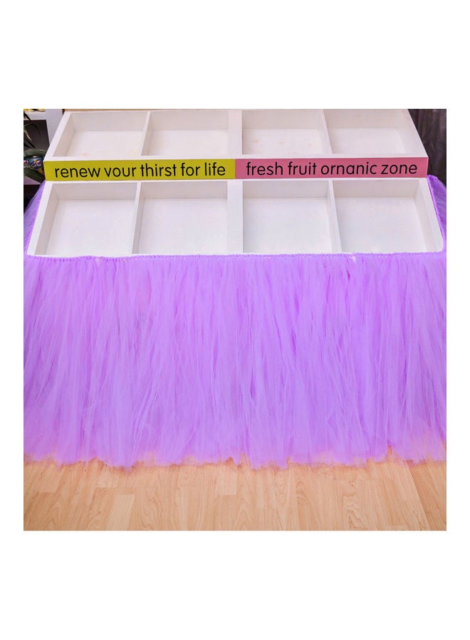 Romantic Wedding Party Birthday Supply Dessert Station Gauze Decoration Table Skirts Light Purple 37*37*37cm - v1604762682/N41908022A_7