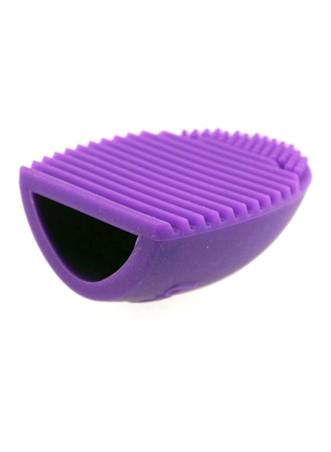 MakeUp for You - Heart Shaped Silicone Makeup Brush Cleaning Tool Purple - Image 1
