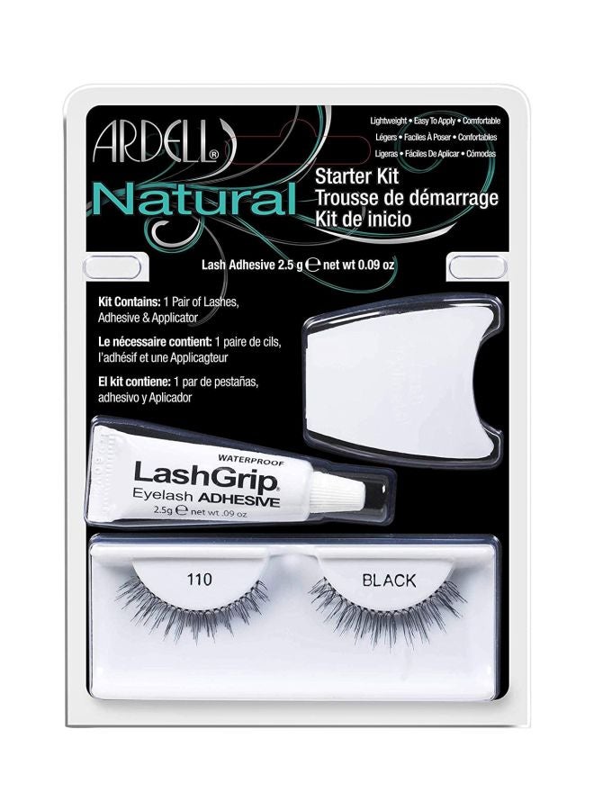أرديل مجموعة رموش صناعية ذات مظهر طبيعي للمبتدئين أسود/ أبيض - Image 1