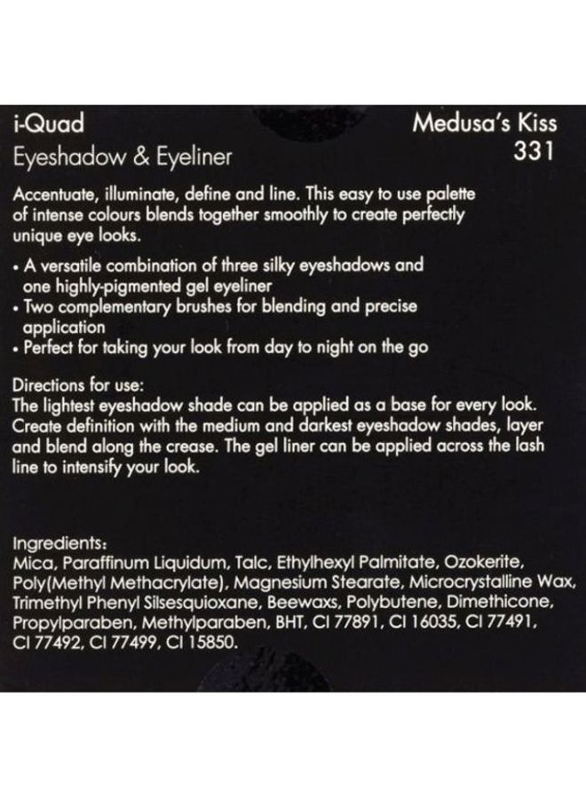 Sleek Makeup - I-Quad Eyeshadow And Eyeliner 331 Medusa's K**s - Image 1
