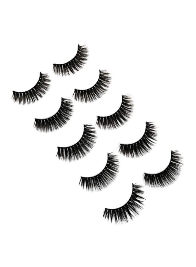 إيهوم 5 أزواج من الرموش الاصطناعية مصنوعة يدوياً عصرية لها مظهر الرموش الطبيعية أسود - Image 2