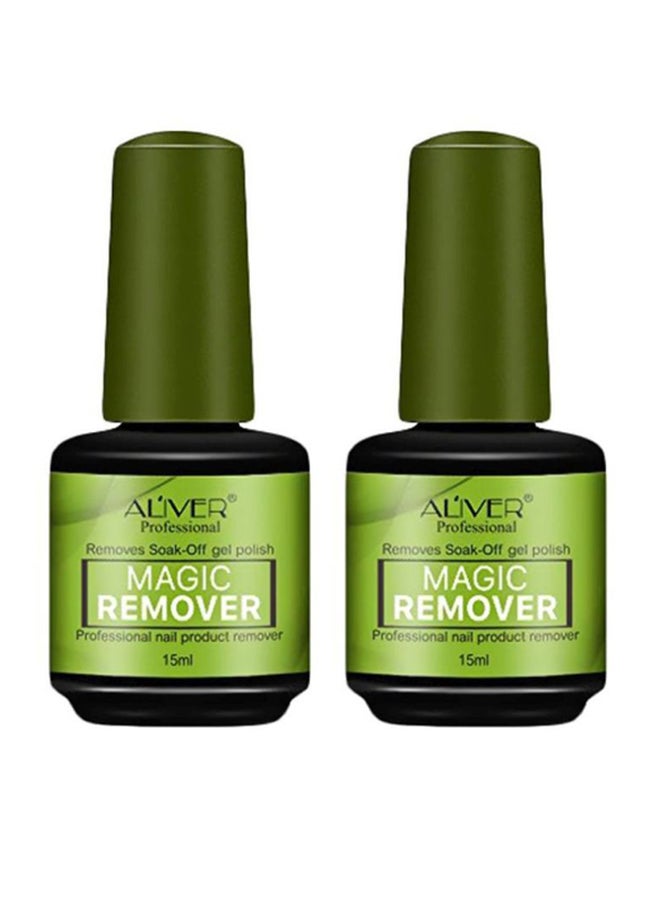 ALIVER - 2-Piece Nail Polish Remover Set Clear - Image 1
