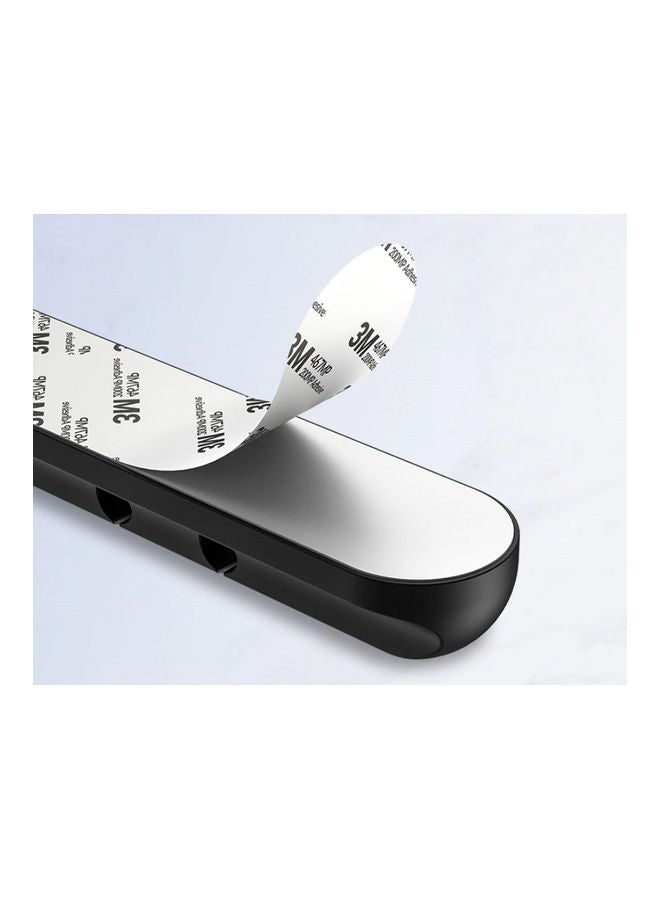 Pack Of 2 Silicon Charger Wire Organizer Holder Clip Black