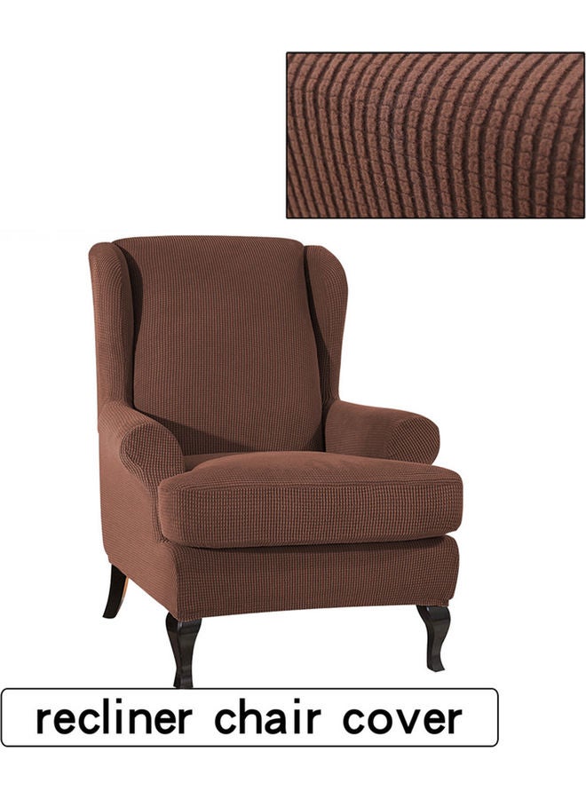 Generic - Sofa Covers Wing Chair Elastic Fabric Stretch Couch Slipcover Polyester Spandex Furniture Protector (Dark coffee) Dark coffee 28.00*6.00*28.00cm - Image 1