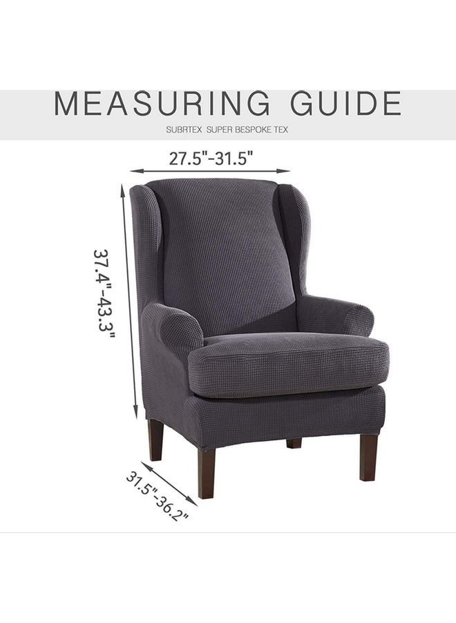 Generic - Sofa Covers Wing Chair Elastic Fabric Stretch Couch Slipcover Polyester Spandex Furniture Protector (Dark coffee) Dark coffee 28.00*6.00*28.00cm - Image 1