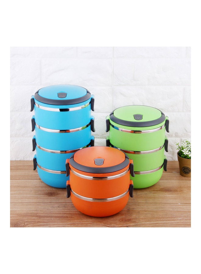 Generic Stainless Steel Round Sealing Thermal Insulation Lunch Box orange 20x20x20cm  - Image 4