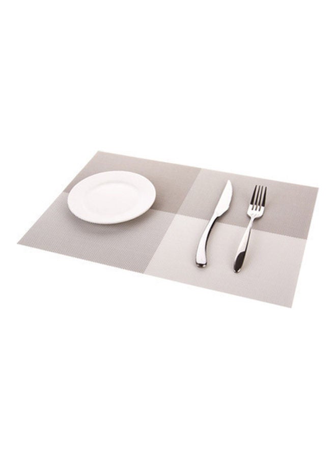 1Pc Waterproof Rectangular Placemat with Antiskid Texture for Table Decor gray white 45*45*45cm - Image 1