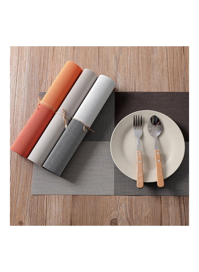 1Pc Waterproof Rectangular Placemat with Antiskid Texture for Table Decor gray white 45*45*45cm - Image 4