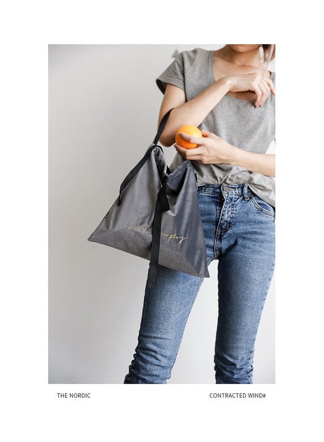 Portable Thermal Insulated Lunch Bag for Outdoor Office Storage Elegant gray 30*30*30cm - Image 1